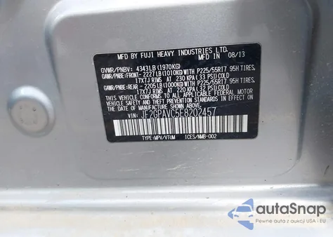 2014 Subaru Xv Crosstrek 2.0I Premium from USA, damaged, VIN JF2GPAVC5E8202457